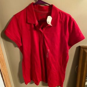 Red Arizona jean co polo shirt